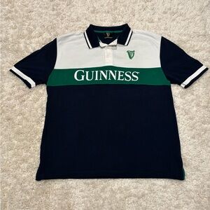 Guinness Black, White, and Green Polo Shirt